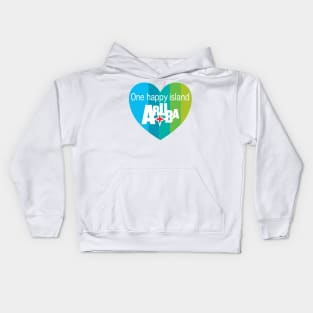 Aruba Heart - one happy island Kids Hoodie